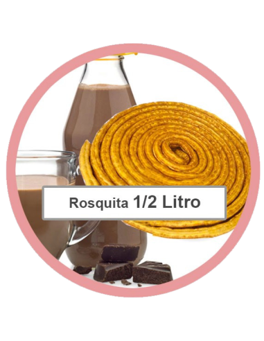 Rosquita con medio litro de chocolate